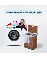 Pe Rattan Laundry Hamper with Removable Bags