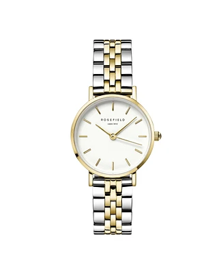 Rosefield Small Edit Women's Two Tone Stainless Steel Bracelet Watch 26mm