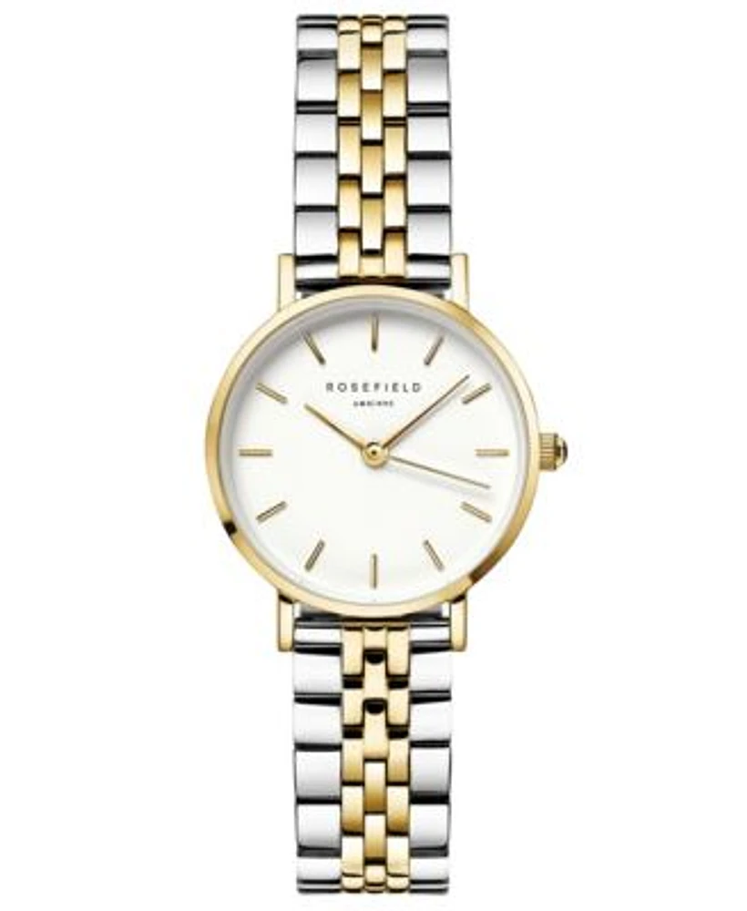 Rosefield Small Edit Womens Gold Tone Stainless Steel Bracelet Watch 26mm