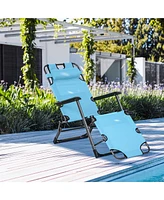 Streamdale Furniture Folding Chaise Lounge: 2-in-1 Tanning & Pool Chair