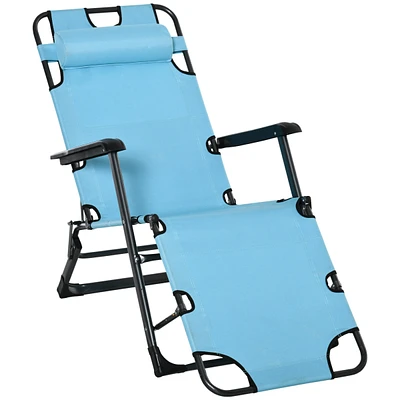 Streamdale Furniture Folding Chaise Lounge: 2-in-1 Tanning & Pool Chair