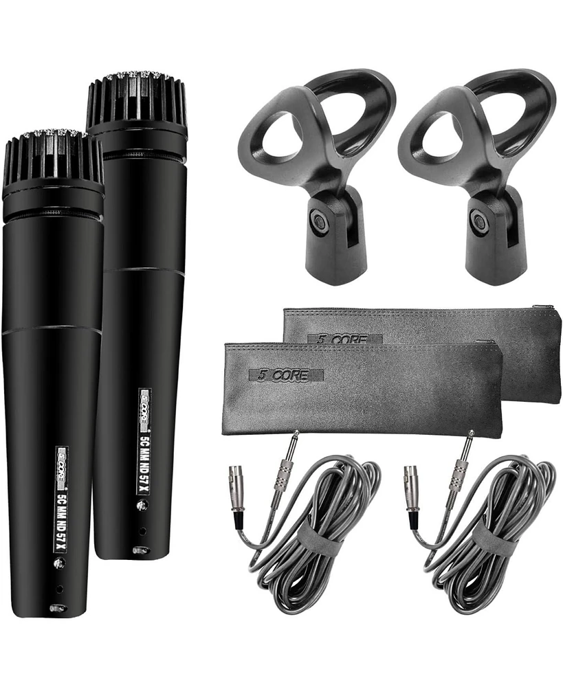 5 Core Microphone For Singing Karaoke Neodymium Dynamic Mic Cardioid Xlr Wired Microfono - 2PCS