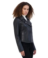 Andrew Marc Women's Bijou Asymmetrical Moto Leather Jacket