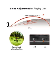 Yescom 1000 Yards 6x Golf Rangefinder Accurate Scan Flag-lock Speed Slope Angle Hunting
