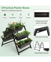 Sugift 3-Tier Vertical Raised Garden Bed with 5 Plant Boxes