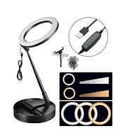 Yescom 10" Folded Selfie Led Ring Light Portable Dimmable for Makeup Livestream YouTube