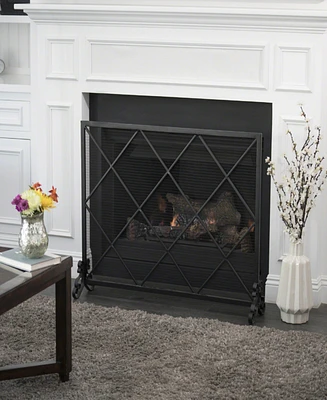 Streamdale Furniture Diamond Design Single Panel Fireplace Screen