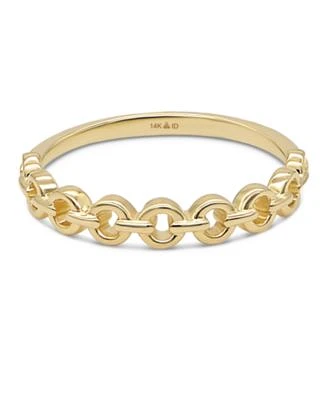 Devata 14k Gold Cable Link Ring Size 8