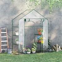 5' x 2.5' Mini Green House Kit with Shelves