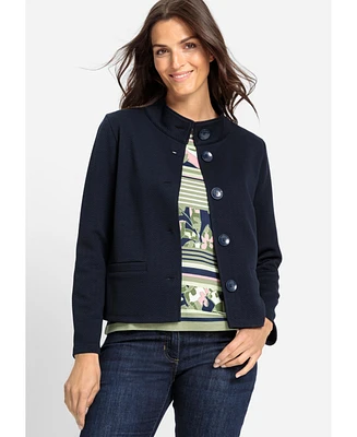 Olsen Women's Herringbone Cropped Jacket