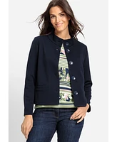 Olsen Women's Herringbone Cropped Jacket