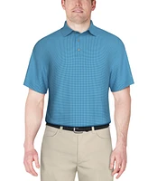 Pga Tour Men's Short Sleeve Mini Check Polo Shirt