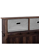 Hall Tree with Hooks, Bench, and Storage