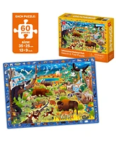 Quokka 4 x 60 Puzzles for Kids Ages 4-6 - Educational Search & Find Toy
