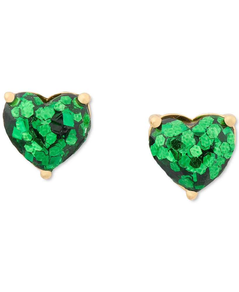 Kate Spade New York Gold-Tone Stone Heart Stud Earrings