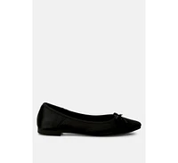 Rag & Co Fearless Satin Bow Embellished Ballerinas