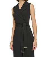 Tommy Hilfiger Women's Sleeveless Belted Jumpsuit