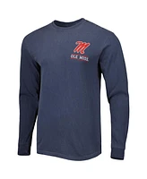 Image One Men's Navy Ole Miss Rebels Circle Campus Scene Long Sleeve T-Shirt