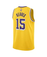 Nike Men's and Women's Austin Reaves Gold Los Angeles Lakers Swingman Jersey - Icon Edition