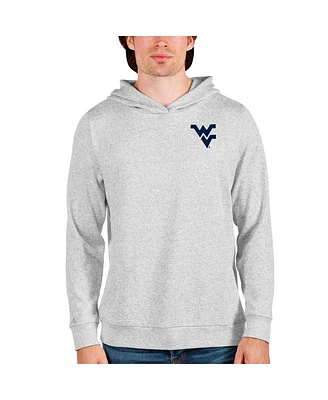 Antigua Men's Heathered Gray West Virginia Mountaineers Absolute Pullover Hoodie