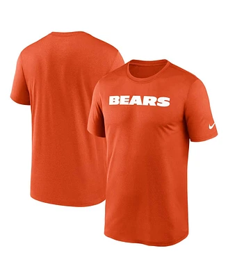 Nike Men's Orange Chicago Bears Primetime Legend Wordmark Performance T-Shirt