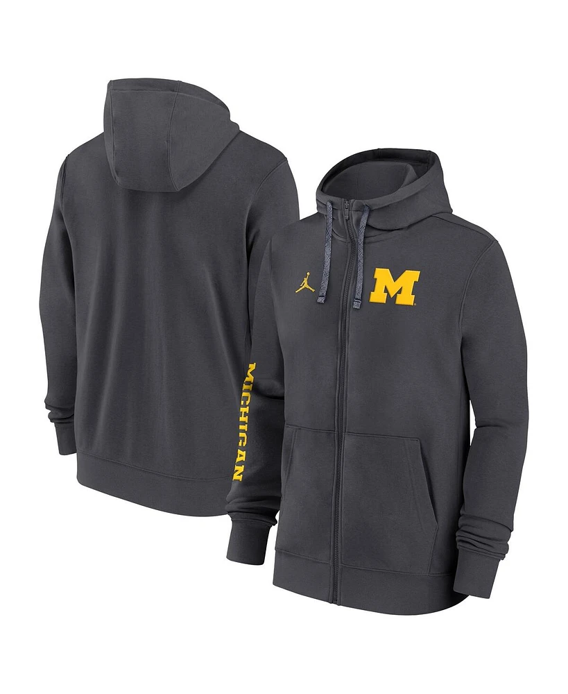 Jordan Men's Michigan Wolverines 2024 Sideline Full-Zip Hoodie