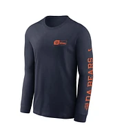 Nike Men's Navy Chicago Bears All Out Long Sleeve T-Shirt