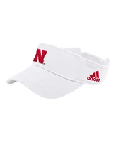 Adidas Men's White Nebraska Huskers Locker Room Team Adjustable Visor