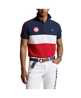 Polo Ralph Lauren Men's and Women's Navy/Red Team Usa Paris 2024 Summer Paralympics Village wear Color-Block Clarus Polo