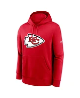 Nike Men's Red Kansas City Chiefs Club Logo Pullover Hoodie