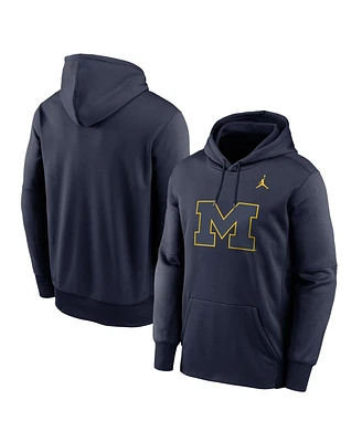 Jordan Men's Navy Michigan Wolverines Color Pop Performance Fleece Pullover Hoodie