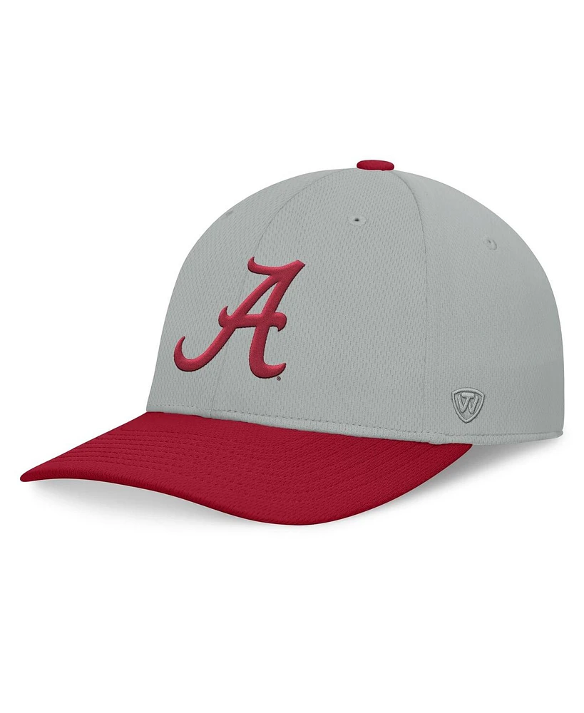 Top of the World Men's Gray/Cardinal Alabama Crimson Tide Mick Flex Hat