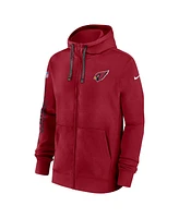 Nike Men's Cardinal Arizona Cardinals 2024 Sideline Club Full-Zip Hoodie