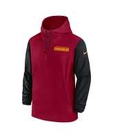 Nike Men's Burgundy/Black Washington Commanders 2024/25 Sideline Pre-Game Player 1/2-Zip Hoodie Jacket