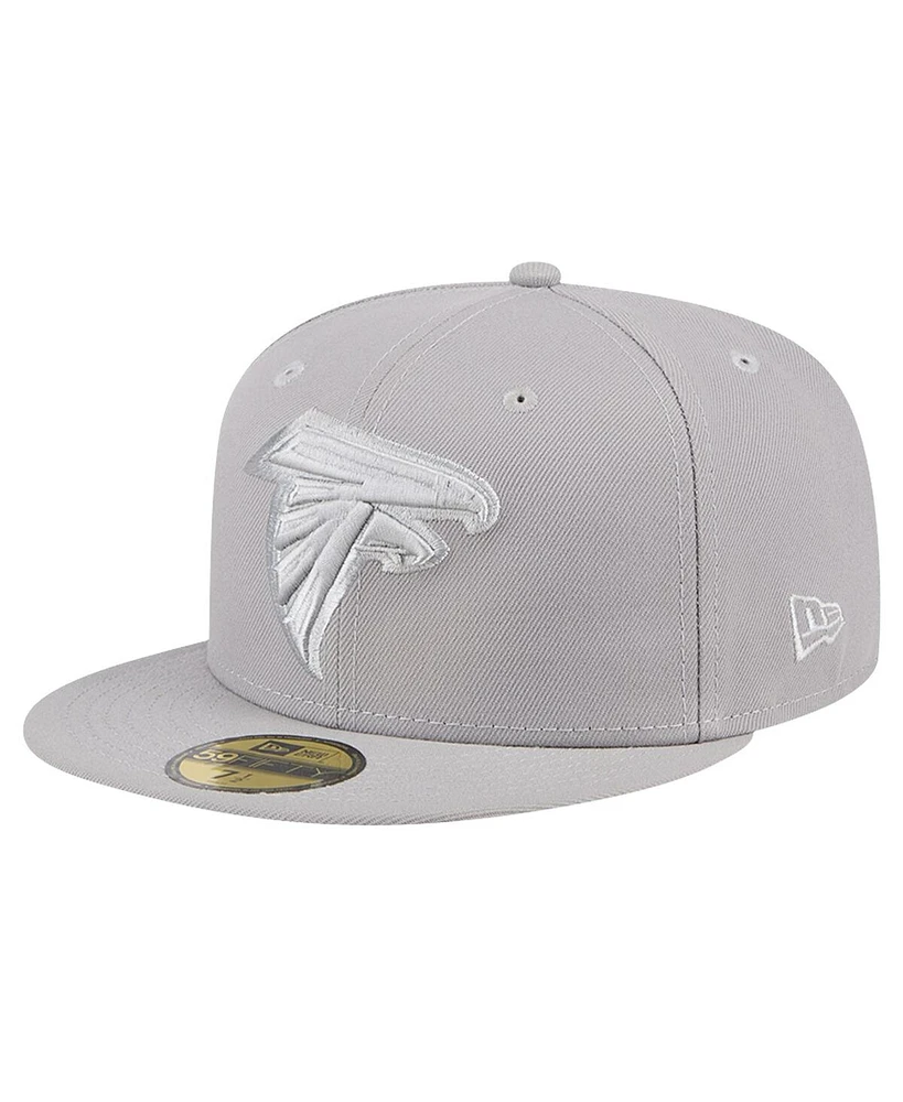 New Era Men's Gray Atlanta Falcons Color Pack 59FIFTY Fitted Hat