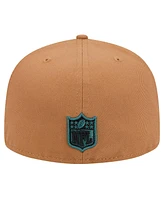 New Era Men's Tan Philadelphia Eagles Color Pack 59FIFTY Fitted Hat with Side Patch