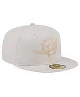 New Era Men's Stone Miami Dolphins Color Pack 59FIFTY Fitted Hat