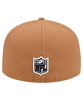 New Era Men's Tan Las Vegas Raiders Color Pack 59FIFTY Fitted Hat with Side Patch