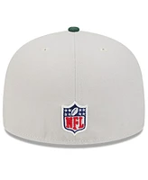 New Era Men's Stone/Green Green Bay Packers 2024 Sideline Historic 59FIFTY Fitted Hat