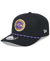 New Era Men's Black Baltimore Ravens 2024 Sideline 9SEVENTY Stretch-Snap Hat