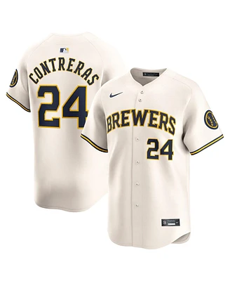 Nike Men's William Contreras Cream Milwaukee Brewers Home Limited Player Jersey