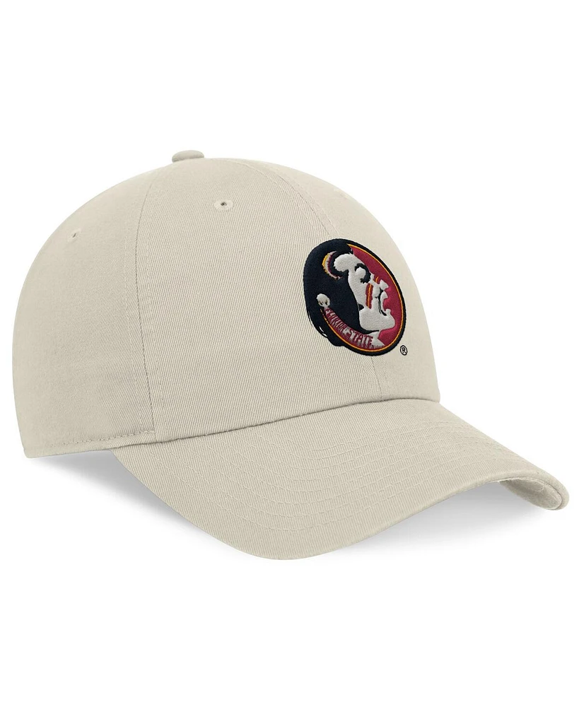 Nike Men's Stone Florida State Seminoles Legacy Club Swoosh Performance Adjustable Hat