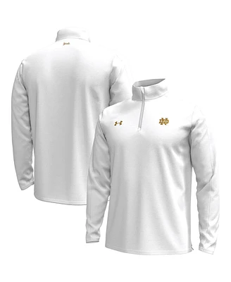 Under Armour Men's White Notre Dame Fighting Irish 2024 Shamrock Series Quarter-Zip Pullover Top