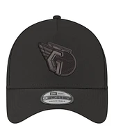 New Era Men's Black Cleveland Guardians A-Frame 9FORTY Adjustable Hat