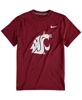 Nike Big Boys and Girls Washington State Cougars Crimson Logo Legend Performance T-Shirt