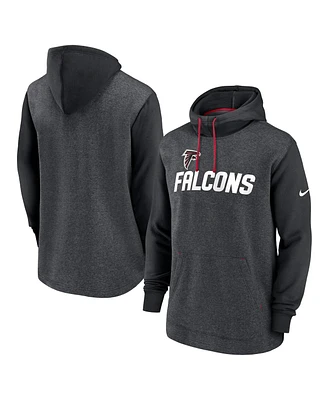 Nike Men's Heathered Charcoal/Black Atlanta Falcons Surrey Legacy Pullover Hoodie