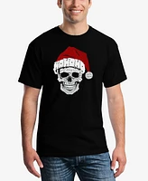 La Pop Art Men's Santa Skull Word T-Shirt