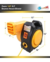 Zoom Blowers Hp Xlt Inflatable Bounce House Blower, Low Draw Air Blower for Inflatables, Blowers for Standard Bounce Houses, with Slide Combos