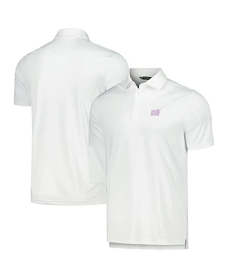 Levelwear Men's White Nhl 2023 Hockey Fights Cancer Core Logo Polo