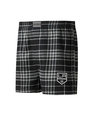 Concepts Sport Men's Black/Silver Los Angeles Kings Concord Flannel Boxers